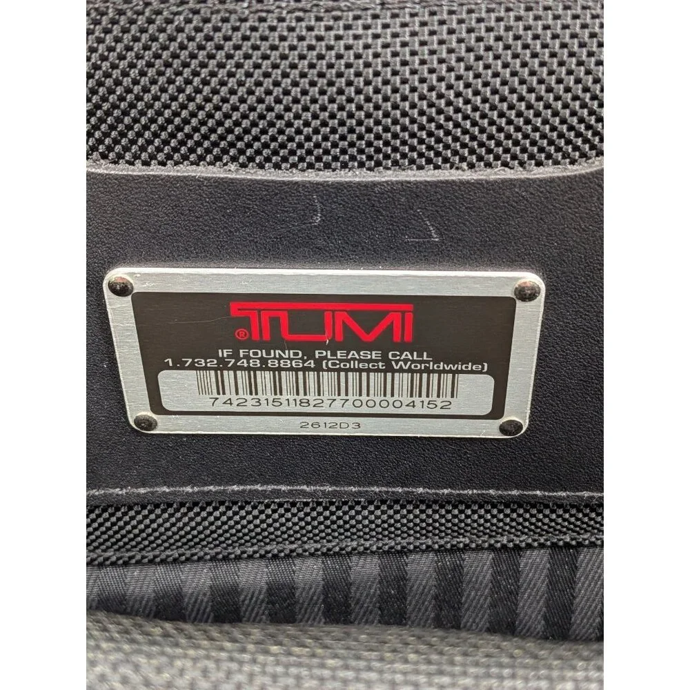 TUMI Ballistic Nylon Laptop Backpack Pockets Executive Travel Work Bag MBL Logo
